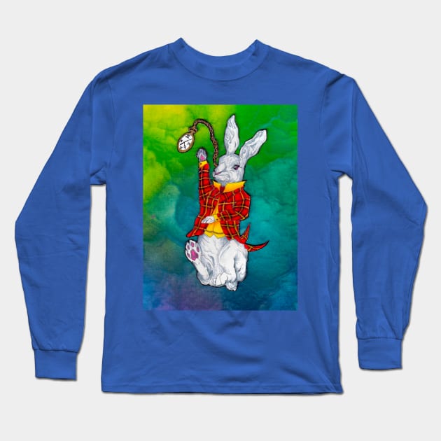 Down The Rabbit Hole Long Sleeve T-Shirt by Art of V. Cook